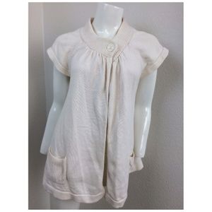 CATO BELERO MEDIUM WOMENS OFF WHITE CAPPED SLEEVE